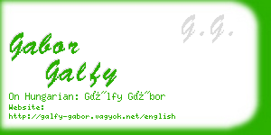 gabor galfy business card